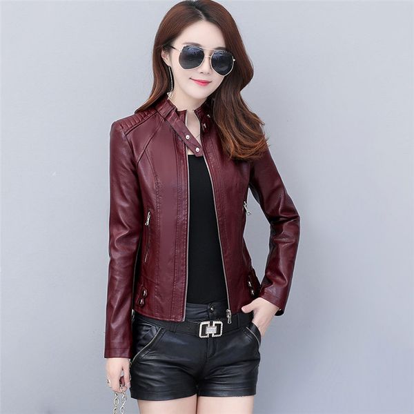 women leather jacket 2019 slim black female leather coat plus size m-4xl short zipper spring autumn locomotive jackets outerwear
women leather jacket 2019 slim black female leather coat plus size m-4xl short zipper spring autumn locomotive jackets outerwear