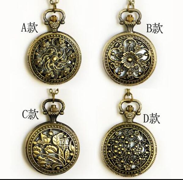wholesale vintage bronze small flower pocket watch necklace,4 design mixed ,20pc/lot apw005, Slivery;golden
wholesale vintage bronze small flower pocket watch necklace,4 design mixed ,20pc/lot apw005, Slivery;golden