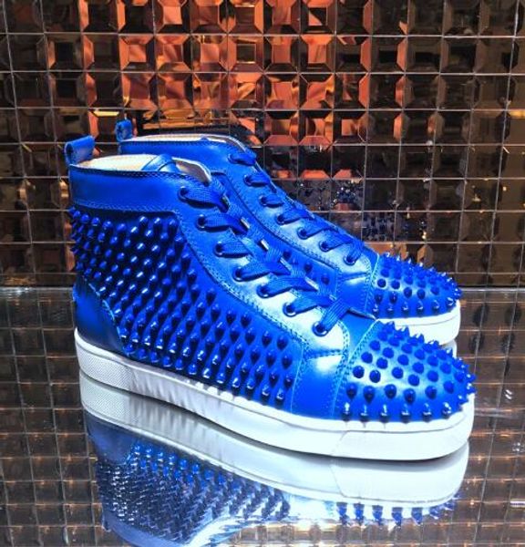 high studded spikes casual flats red bottom luxury shoes outdoor new for men and women party designer sneakers lovers genuine leather, Black
high studded spikes casual flats red bottom luxury shoes outdoor new for men and women party designer sneakers lovers genuine leather, Black