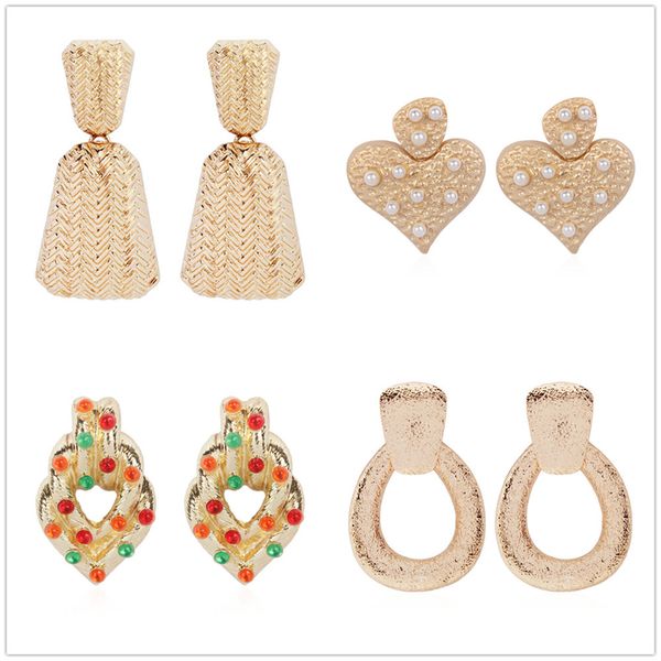 specially designed for european and american exaggerated geometric metal earrings texture matte texture heart-shaped big-name earrings, Golden
specially designed for european and american exaggerated geometric metal earrings texture matte texture heart-shaped big-name earrings, Golden