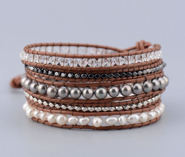 exquisite pearl crystal gold hematite beads 5 layered leather wrap bracelets antique weaving bracelet dropship jewelry, Golden;silver
exquisite pearl crystal gold hematite beads 5 layered leather wrap bracelets antique weaving bracelet dropship jewelry, Golden;silver