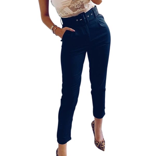 women elegant black pants sashes pockets zipper solid ladies streetwear 2020 girls casual chic trousers pantalones with belt, Black;white
women elegant black pants sashes pockets zipper solid ladies streetwear 2020 girls casual chic trousers pantalones with belt, Black;white