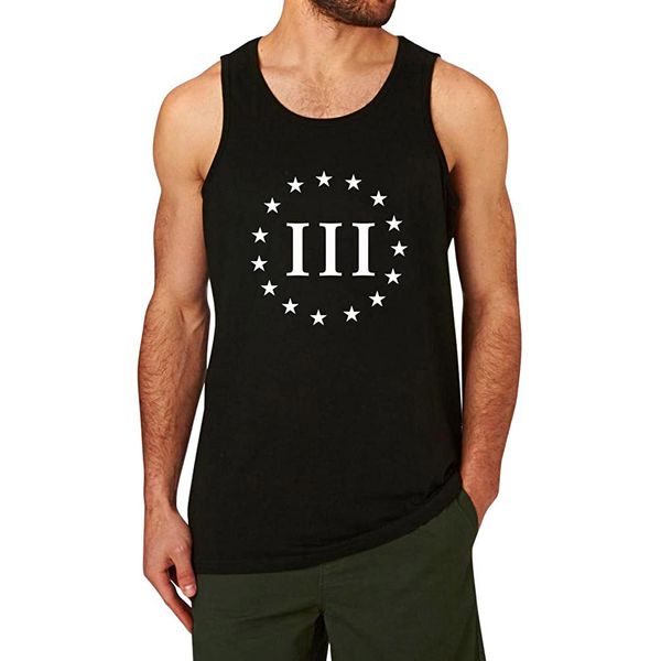 men's three percenter 2nd amendment patriot workout fitness summer printed cotton tank, White;black
men's three percenter 2nd amendment patriot workout fitness summer printed cotton tank, White;black