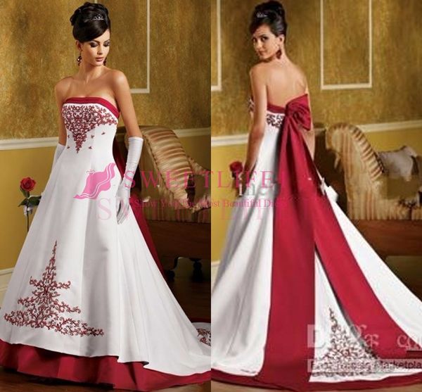 new arrival white and red wedding dresses embroidery 2019 a line satin wedding dress beading bridal dresses wedding gowns
new arrival white and red wedding dresses embroidery 2019 a line satin wedding dress beading bridal dresses wedding gowns