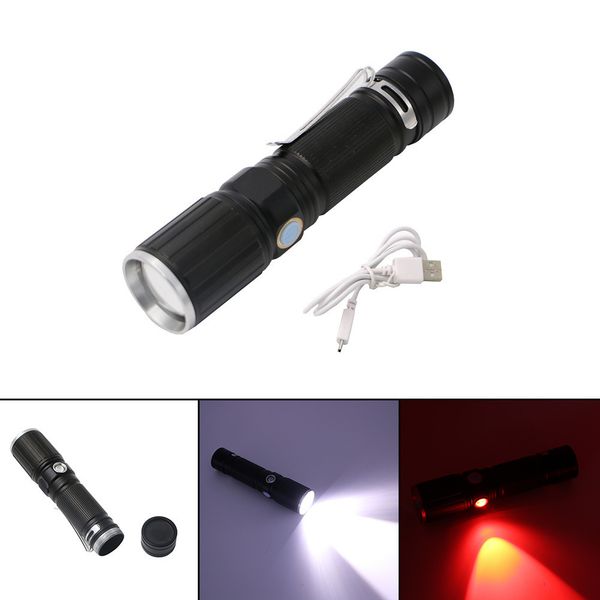 new pattern red white light usb charge t6 light flashlight led flexible focusing 26650 lithium battery aluminium alloy flashlight
new pattern red white light usb charge t6 light flashlight led flexible focusing 26650 lithium battery aluminium alloy flashlight