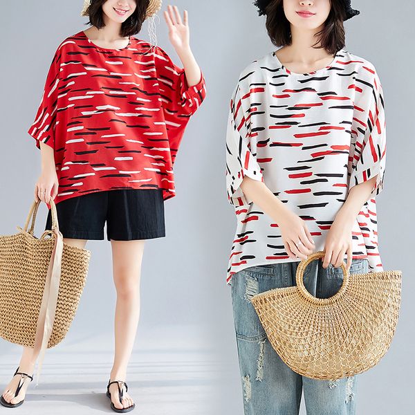 p shoot 2019 new plus-sized increase the fat mm summer wear loose bat sleeve printed chiffon shirt 200, White
p shoot 2019 new plus-sized increase the fat mm summer wear loose bat sleeve printed chiffon shirt 200, White
