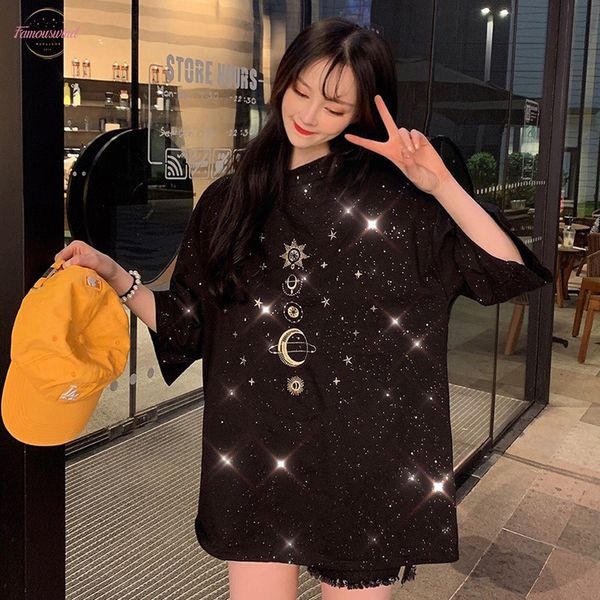 new summer boho moon stars print black white women tee shirt casual cotton lady t shirt girl print streetwear
new summer boho moon stars print black white women tee shirt casual cotton lady t shirt girl print streetwear