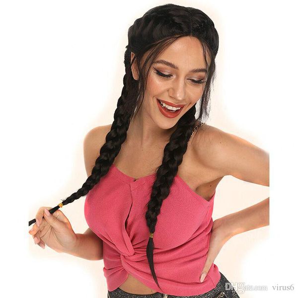 part long double braids straight natural black braided synthetic light brown swiss lace front wig with baby hair
part long double braids straight natural black braided synthetic light brown swiss lace front wig with baby hair