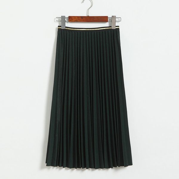 women's pleated elastic high waist skirt solid elegant long skirts female 2019 winter autumn fashion casual loose woman bottoms, Black
women's pleated elastic high waist skirt solid elegant long skirts female 2019 winter autumn fashion casual loose woman bottoms, Black