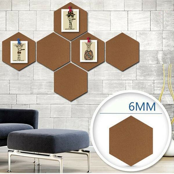 

7pcs/pack soft board hexagonal soft cork board decoration diy pictures home decoration for p