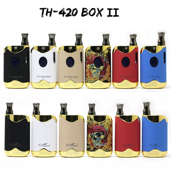 Оригинальный Kangvape TH-420 II Vape Kit E Комплект сигарет Mod Kit 650mAh Батарея переменного напряжения 6 цветов TH420 Аутентичные
Оригинальный Kangvape TH-420 II Vape Kit E Комплект сигарет Mod Kit 650mAh Батарея переменного напряжения 6 цветов TH420 Аутентичные