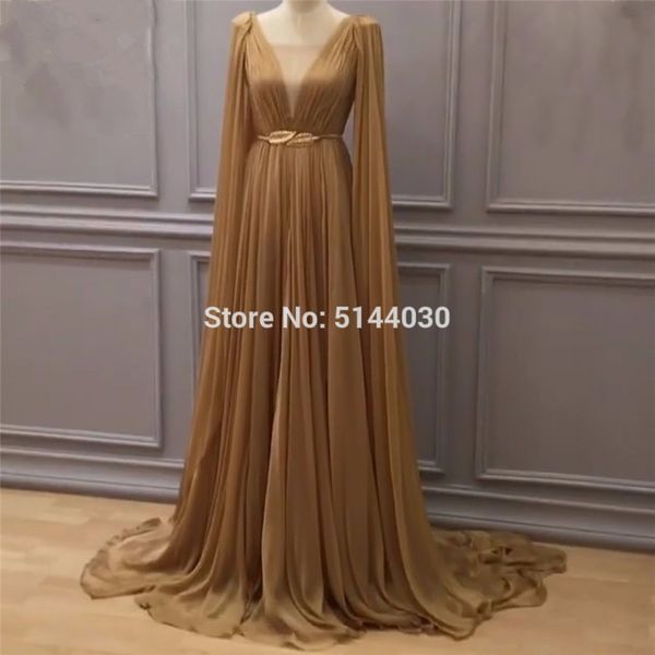 saudi arabia long cape evening dresses with gold sash chiffon v-neck formal evening gown elegant party dress lange jurk, White;black
saudi arabia long cape evening dresses with gold sash chiffon v-neck formal evening gown elegant party dress lange jurk, White;black