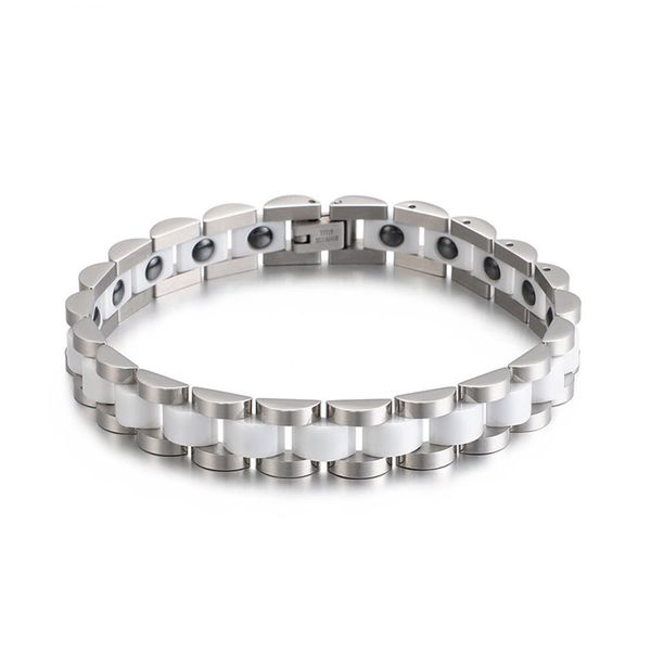 men women stainless steel ceramic bracelet trendy wrist band ceramic bracelet germanium benefit health bangle, Black
men women stainless steel ceramic bracelet trendy wrist band ceramic bracelet germanium benefit health bangle, Black