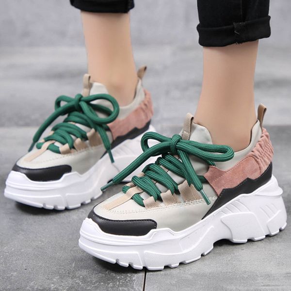 new women's sneakers height increase woman thick bottom casual shoes breathable lace-up lightweight black women shoes, Black;white
new women's sneakers height increase woman thick bottom casual shoes breathable lace-up lightweight black women shoes, Black;white
