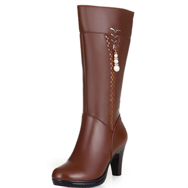 new genuine leather high knee winter boots women. women martin boots. high-heeled wool boots. fashion snow boots women, Black
new genuine leather high knee winter boots women. women martin boots. high-heeled wool boots. fashion snow boots women, Black