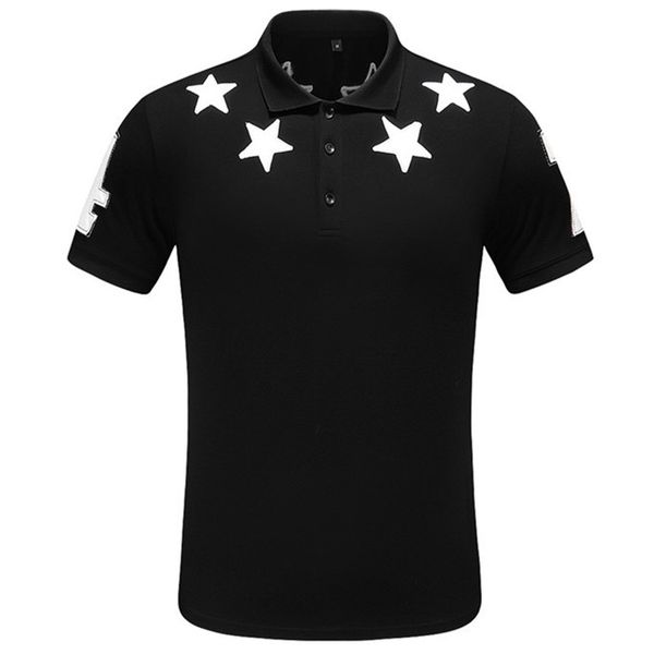 mens designer summer polos stars print mens lapel neck short sleeve luxury mens fashion polos, White;black
mens designer summer polos stars print mens lapel neck short sleeve luxury mens fashion polos, White;black