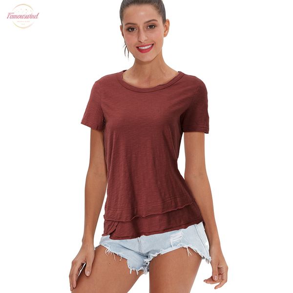 женщины с коротким рукавом 100 cotton t shirt сборки двойной хем женщина tee рубашки m30342 перевозка груза падения, White
женщины с коротким рукавом 100 cotton t shirt сборки двойной хем женщина tee рубашки m30342 перевозка груза падения, White