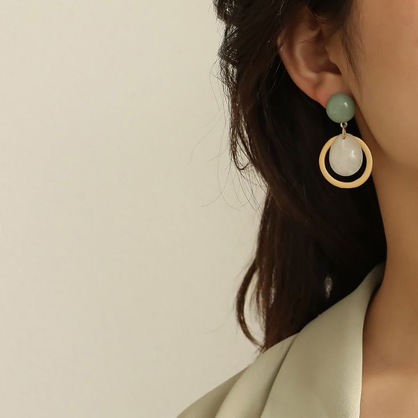 aensoa 2020 korean geometric round pendant drop earrings for women simple resin acrylic small geometric earring jewelry earring, Silver
aensoa 2020 korean geometric round pendant drop earrings for women simple resin acrylic small geometric earring jewelry earring, Silver