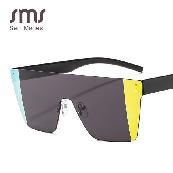 new square sunglasses women one-piece 2019 vintage men tide gradients color oversized sun glasses female mirror eyeglasses uv400, Blue
new square sunglasses women one-piece 2019 vintage men tide gradients color oversized sun glasses female mirror eyeglasses uv400, Blue