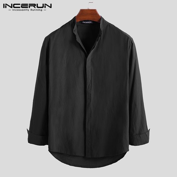incerun fashion dress brand shirt men solid cotton long sleeve 2019 stand collar street slim fit shirt business camisa masculina, White;black
incerun fashion dress brand shirt men solid cotton long sleeve 2019 stand collar street slim fit shirt business camisa masculina, White;black