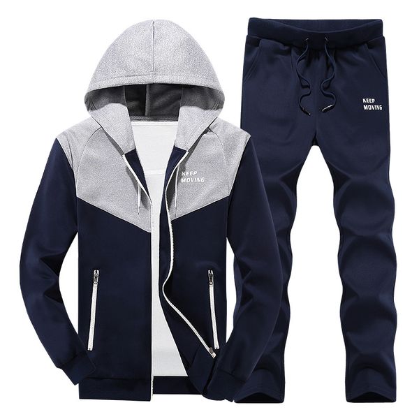 2019 men sportswear hoodie and sweatshirts black white autumn winter jogger sporting suit mens sweat suits tracksuits set plus size mt09, Gray
2019 men sportswear hoodie and sweatshirts black white autumn winter jogger sporting suit mens sweat suits tracksuits set plus size mt09, Gray