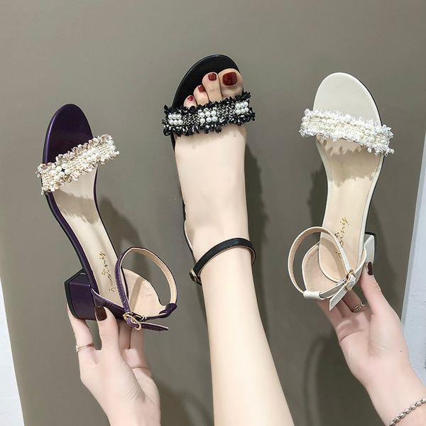 large size all-match beige heeled sandals clear heels female shoe 2020 summer med buckle strap comfort shoes for women sizes, Black
large size all-match beige heeled sandals clear heels female shoe 2020 summer med buckle strap comfort shoes for women sizes, Black
