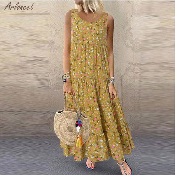 women plus size casual loose sleeveless boho retro linen print long maxi dress women casual dress clothing new fashion summer, White
women plus size casual loose sleeveless boho retro linen print long maxi dress women casual dress clothing new fashion summer, White
