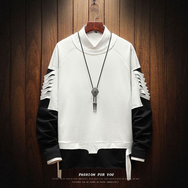 solid color sweatshirt men hoodie weatshirts autumn casual black blue yellow white broken hole stitching sleeve men streetwear
solid color sweatshirt men hoodie weatshirts autumn casual black blue yellow white broken hole stitching sleeve men streetwear