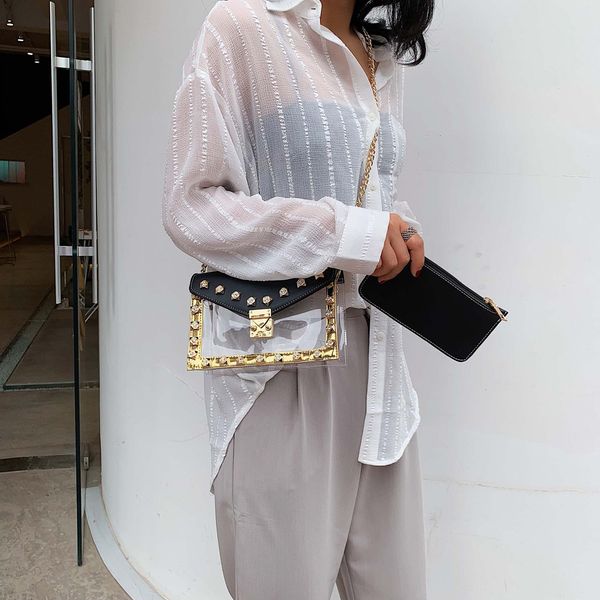 3w#crossbody bag 2019women's fashion transparent diamonds package rivet chain messenger composite bag bolso de hombro
3w#crossbody bag 2019women's fashion transparent diamonds package rivet chain messenger composite bag bolso de hombro