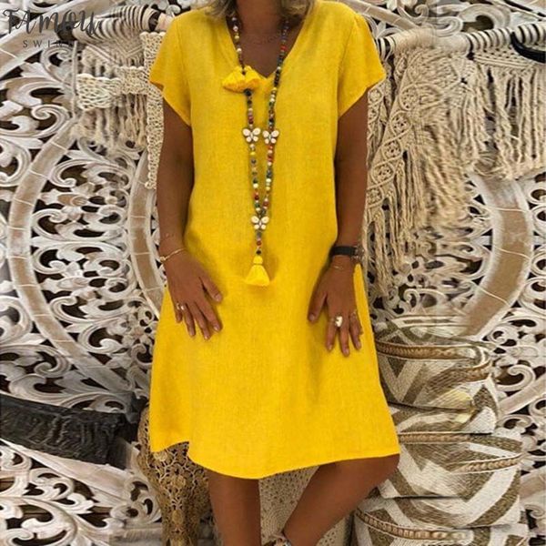 plus size dresses women's clothing 2020 summer large dress v-neck cotton dress ladies casual solid loose linen dress vestidos, Black;gray
plus size dresses women's clothing 2020 summer large dress v-neck cotton dress ladies casual solid loose linen dress vestidos, Black;gray