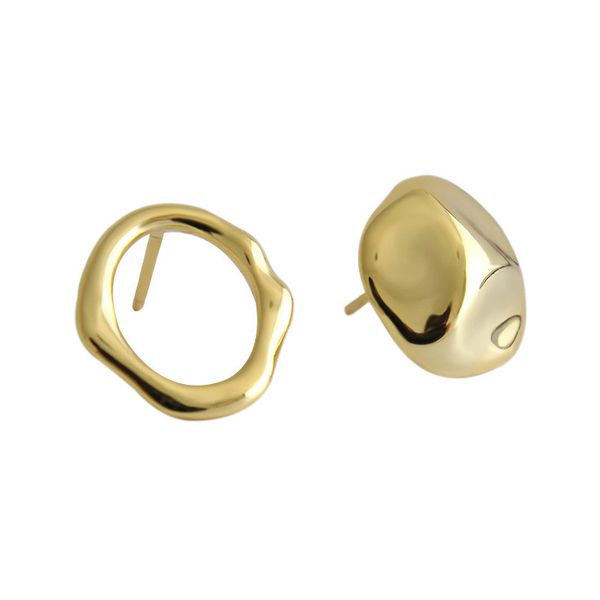 new silver gold color asymmetry geometric stud earrings for women authentic 925 sterling silver irregular concave convex circle earring, Golden;silver
new silver gold color asymmetry geometric stud earrings for women authentic 925 sterling silver irregular concave convex circle earring, Golden;silver