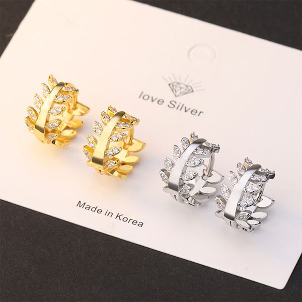 selling exquisite new tree leaf earrings european and american women inlaid with crystal zircon earrings, Golden;silver
selling exquisite new tree leaf earrings european and american women inlaid with crystal zircon earrings, Golden;silver