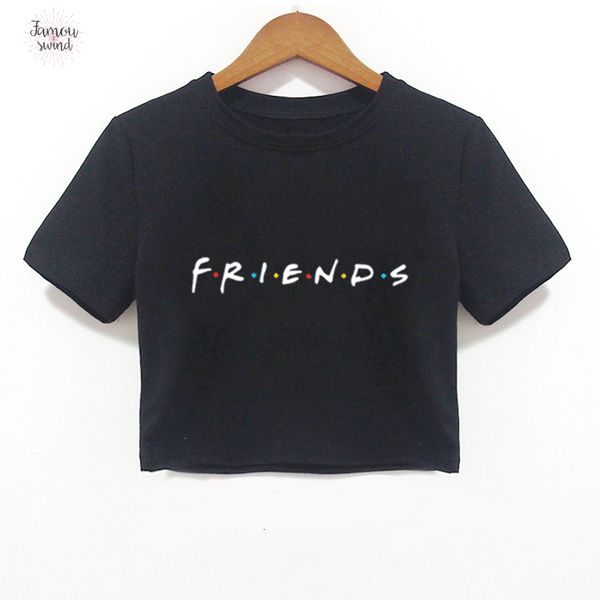 summer women crop shirt friends letter print letter black tees women short sleeve o neck t shirt harajuku feminina, White
summer women crop shirt friends letter print letter black tees women short sleeve o neck t shirt harajuku feminina, White