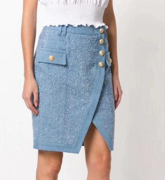 2018 italy sicily single breasted zipper pocket panelled split skirt smlxl, Black
2018 italy sicily single breasted zipper pocket panelled split skirt smlxl, Black