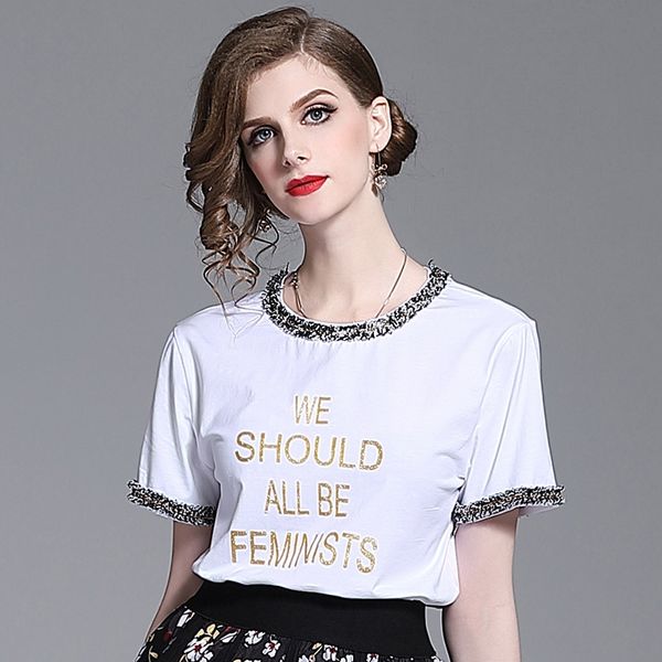 women's 2020 fashion personality all-match gold ironing loose slim women's 2020 t-shirt fashion personality all-match gold ironing, White
women's 2020 fashion personality all-match gold ironing loose slim women's 2020 t-shirt fashion personality all-match gold ironing, White