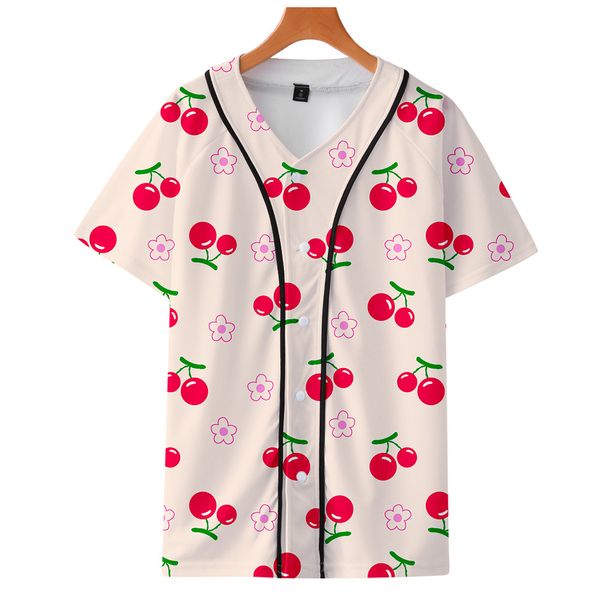 fruit print summer baseball shirts fashion short sleeve casual streetwear clothes cosplay, White;black
fruit print summer baseball shirts fashion short sleeve casual streetwear clothes cosplay, White;black