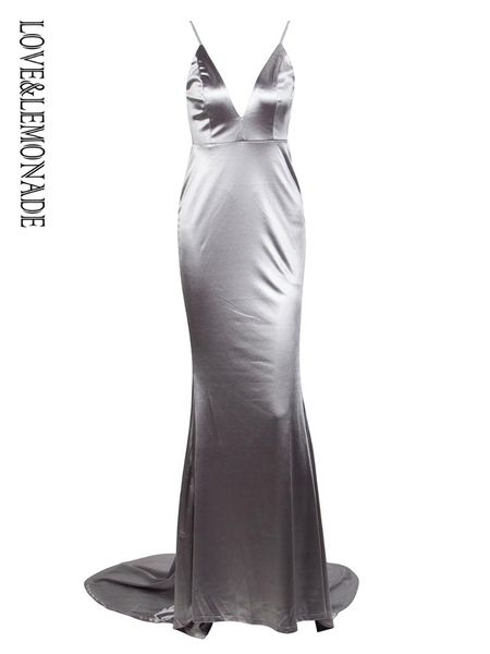 love&lemonade blue deep v-neck open back slim flash material long dress lm81222 gary, Black;gray
love&lemonade blue deep v-neck open back slim flash material long dress lm81222 gary, Black;gray