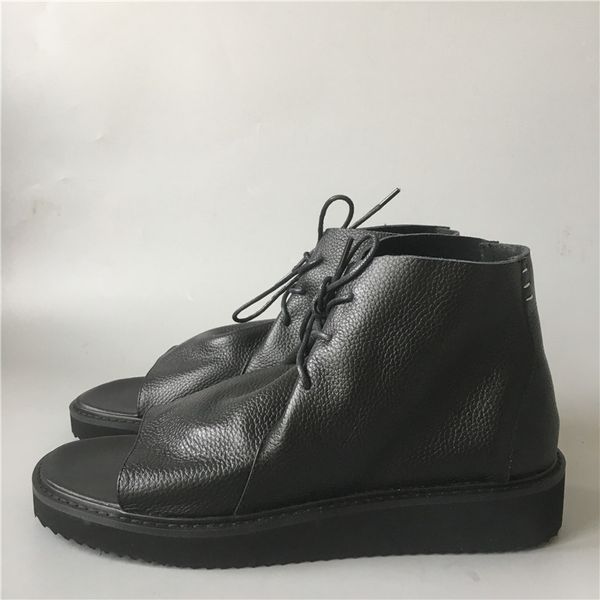 genuine leather platform naruto open toe sandals personalized lace up cool men sandals, Black
genuine leather platform naruto open toe sandals personalized lace up cool men sandals, Black