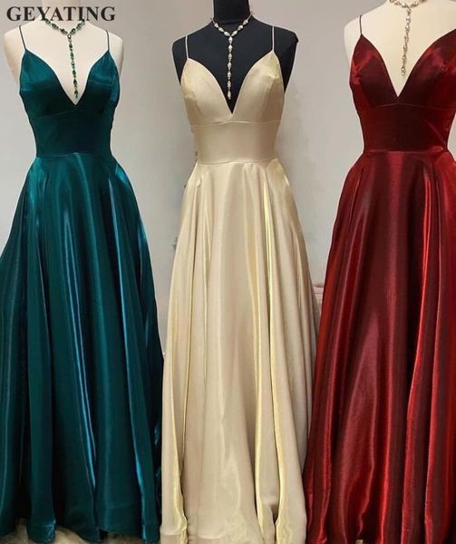 simple spaghetti straps long burgundy prom dresses for girls v-neck green gold satin party formal dress evening gowns, White;black
simple spaghetti straps long burgundy prom dresses for girls v-neck green gold satin party formal dress evening gowns, White;black