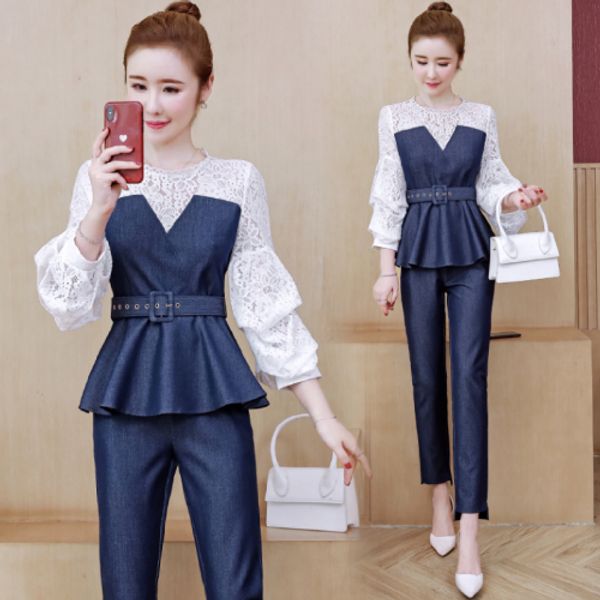 women two piece outfits trendy lace women's suit 2 piece sets womens outfits year-old female costume conjunto feminino, White
women two piece outfits trendy lace women's suit 2 piece sets womens outfits year-old female costume conjunto feminino, White