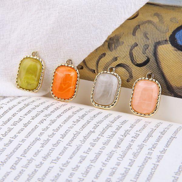 10pcs retro resin texture alloy gold bottom rectangular pendants charms fit earrings jewelry diy making accessories craft fx782, Bronze;silver
10pcs retro resin texture alloy gold bottom rectangular pendants charms fit earrings jewelry diy making accessories craft fx782, Bronze;silver