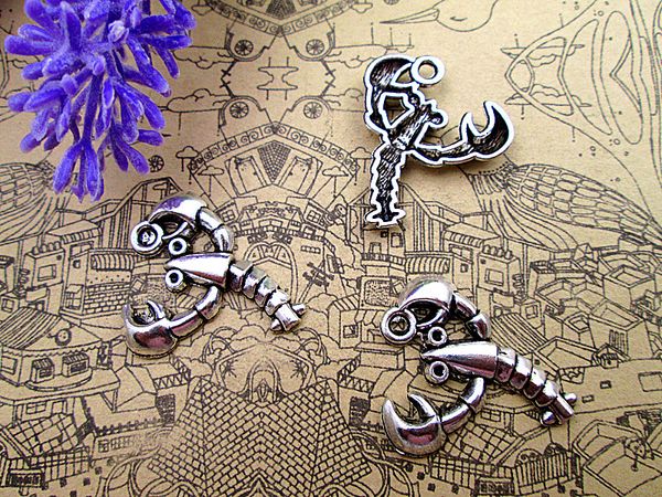 45pcs- lobster charms, antique tibetan silver cute lobster charms pendants 14x16 mm, Bronze;silver
45pcs- lobster charms, antique tibetan silver cute lobster charms pendants 14x16 mm, Bronze;silver