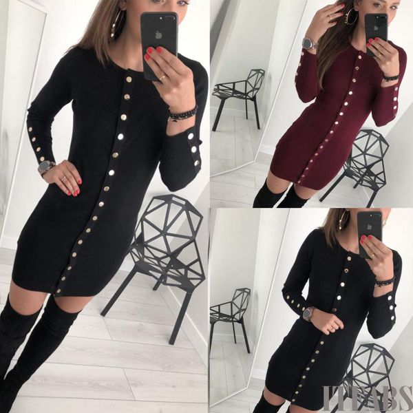 hirigin dress fall 2018 women winter knitted jumper gray sweater pullover knitwear long dress, Black;gray
hirigin dress fall 2018 women winter knitted jumper gray sweater pullover knitwear long dress, Black;gray