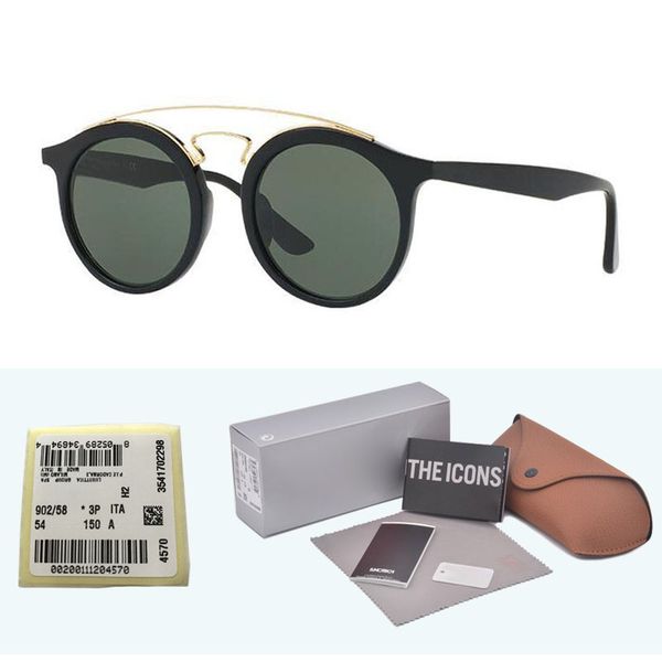 New Arrival Classic brand designer sunglasses Men Women plank frame uv400 glass lens Retro Eyewear With free Retail box and label