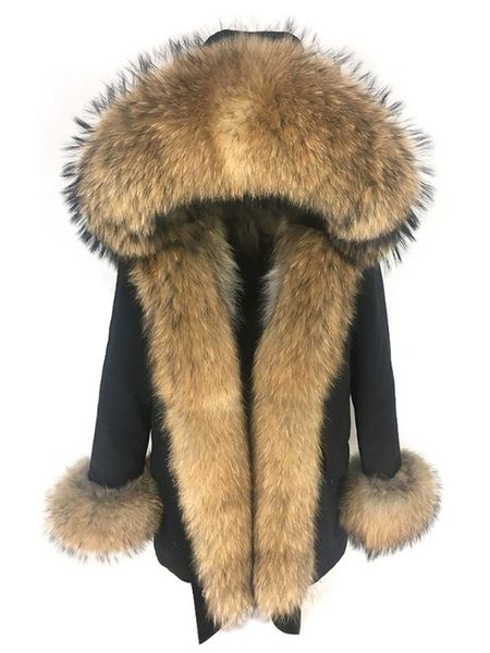 waterproof coat winter jacket women real fur coat long parka 100% natural raccoon fur hood liner thick warm streetwear, Black
waterproof coat winter jacket women real fur coat long parka 100% natural raccoon fur hood liner thick warm streetwear, Black