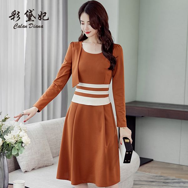 calan diana 2019 spring-summer new women's fashion casual wild fashion korean version of the long sleeve large size was thin dress, Black;pink
calan diana 2019 spring-summer new women's fashion casual wild fashion korean version of the long sleeve large size was thin dress, Black;pink