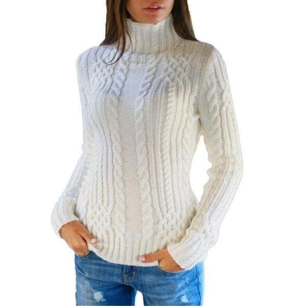 women solid color high collar knitted sweater autumn winter thicken knitwear 2020 new fashtion womens turtleneck, White;black
women solid color high collar knitted sweater autumn winter thicken knitwear 2020 new fashtion womens turtleneck, White;black