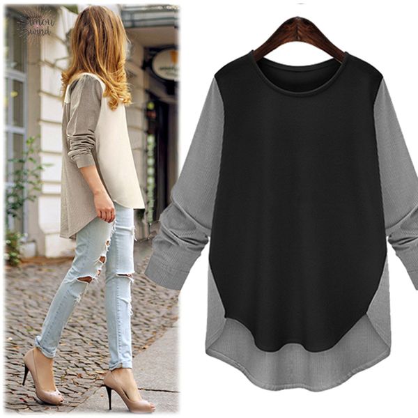 mujer blouses blusas moda 2019 long autumn tunic womens shirt long sleeve striped patchwork female work plus size de, White
mujer blouses blusas moda 2019 long autumn tunic womens shirt long sleeve striped patchwork female work plus size de, White