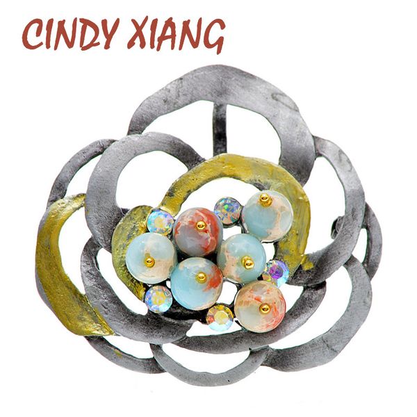 cindy xiang vintage natural stone flower brooches for women elegant fashion pin retro large pin 2 colors available high quality, Gray
cindy xiang vintage natural stone flower brooches for women elegant fashion pin retro large pin 2 colors available high quality, Gray