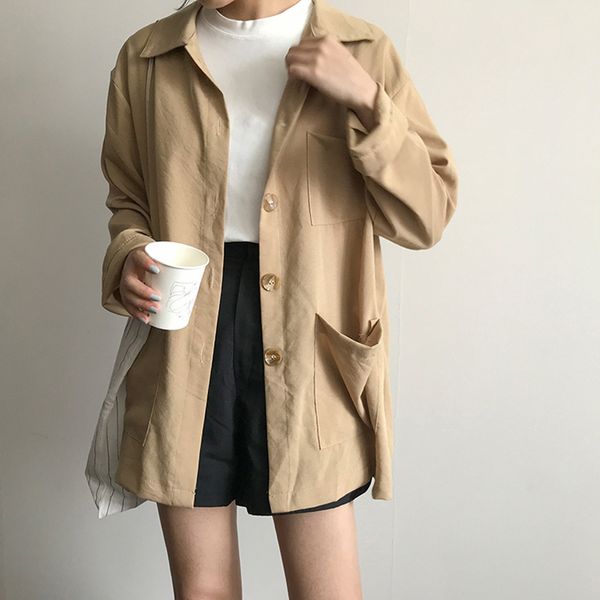 autumn safari style women blouse solid long sleeve turn-down collar pocket sunscreen loose cardigan feminine white khaki shirt
autumn safari style women blouse solid long sleeve turn-down collar pocket sunscreen loose cardigan feminine white khaki shirt